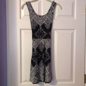 Black and white skater dress